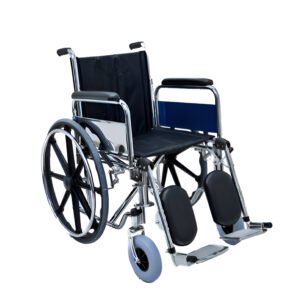 Silla de ruedas traumatológica cromada
