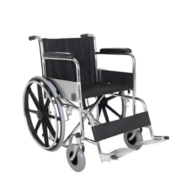 Silla de ruedas importada tamaño estándar aro PCV Llanta lisa color Negro